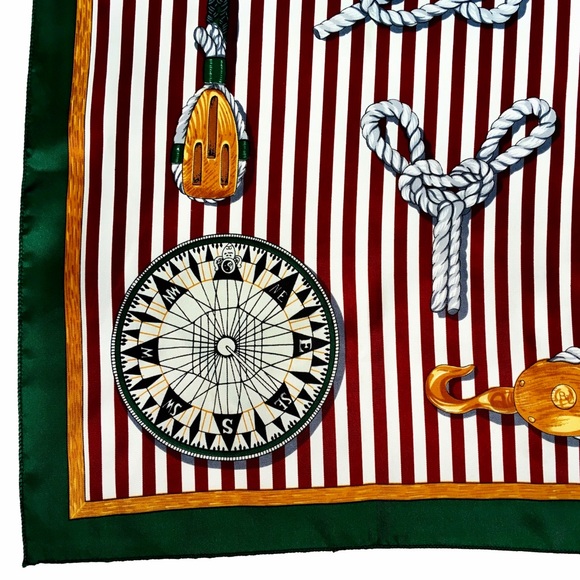 Nautical Scarf Made in Korea | 35” - Picture 4 of 8